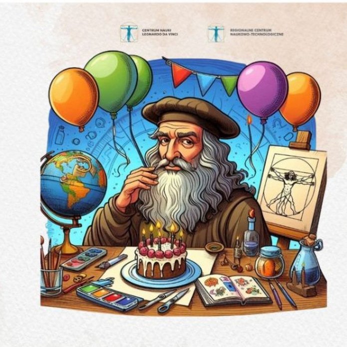 grafika 10 urodzin centrum nauki leonardo da vinci